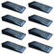 Oksdown 8 Pack Black Rubber Door Stopper Wedge Thin and Small Non Slip Plug Discrete Heavy Soft Silicone Door Stops for Indoor Cupboard Shower Kitchen Floor Doorstop