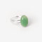 Verstellbare Ringe für Frauen, Vintage Boho, gegabeltes Silber, verstellbare Ringe, Ellipse, grüner Aventurin, offene Ringe, Reiki-Edelsteine, Schmuck für Frauen, Mädchen, Hochzeitsschmuck, Geschenk