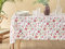 ENGLISH HOME Tischdecke Weiß Rechteckig, Pflegeleicht Table Cloth, Abwaschbar Rosa Frühling Blumen Tischtuch für Küche, Esszimmer, Abendessen, Sweet Flowers, 150x220 cm