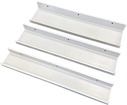 PrimoLiving 3er Set Wandregal Weiß - 60 cm Schweberegal Bilderleiste Set für Bilderrahmen Bücher Deko im Wohnzimmer Arbeitszimmer Badezimmer Küche Schlafzimmer P-14844