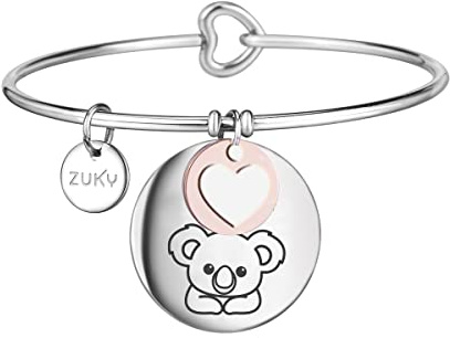 ZUKY Damen-Armband aus Edelstahl mit süßen Tieren, Edelstahl