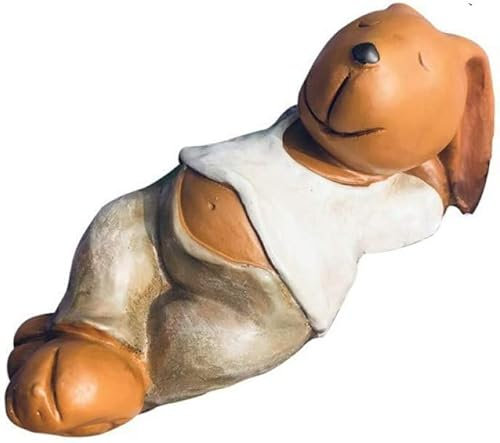 Wolfcut Niedlicher Deko-Hase liegend, Gartenfigur, Deko-Osterhase, Osterdekoration, Osterdekoration Frühling, Gartenfigur, Gartendeko, Frühlingsdekoration