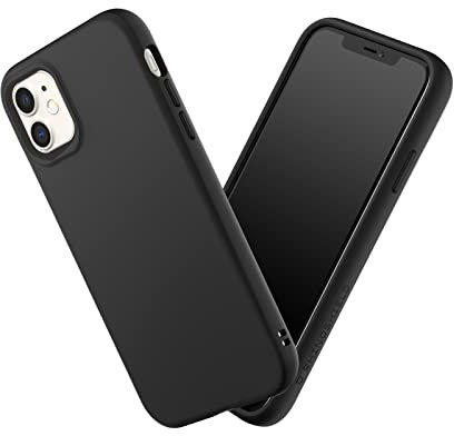 RhinoShield Coque Compatible avec [iPhone 11] | SolidSuit - Coque Fine avec Technologie d'absorption des Chocs et Finition Premium Mate, Contour Objectif Photo Interchangeable - Noir Classic