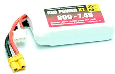 Red Power Batterie pour modélisme (LiPo) 7,4 V 800 mAh 25 C Softcase XT30