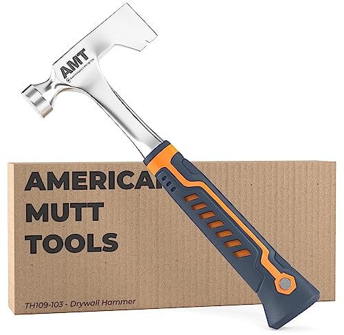 Mutt Tools Professional Drywall Hammer Hatchet – 14oz Head – Ergonomic Grip – Lath Hammer for Drywall Installation and Demolition