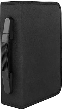 Trintion CD Case Disc Carry Case 120 Disc Capacity Holder Protector CD DVD Binder Wallet Large DVD Storage Case Protective Bag CD DVD Storage Black