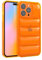 FELONY CASE - iPhone 12 Pro Max Neon Orange Puffer Case, Clear Cushioned Bright Cover with Shockproof Bumper - Flexible and Lightweight Protective Case - Full iPhone and Camera Protection