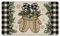 Tailus Winter Mitten Decorative Front Door Mat, Black White Buffalo Plaid Check Doormat Indoor Outdoor Farmhouse Non-Slip Floor Entryway Rug, Christmas Holiday Home Kitchen Decoration 17x29 Inch