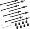Biaungdo Tornillos de litera M6 x 120 mm, tornillos hexagonales para muebles, tuercas para muebles, cuna, cama de bebé con llave (negro, 12 piezas)