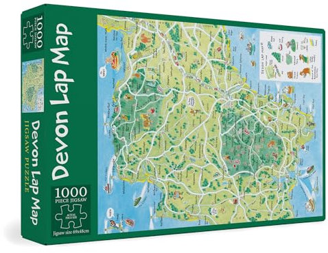 Devon Lap Map 1,000 Piece Deluxe Jigsaw Puzzle