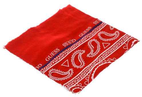 Guess Bedruckter Schal mit ausgefransten Konturen AM8764MOD03 Herren, rot, One size