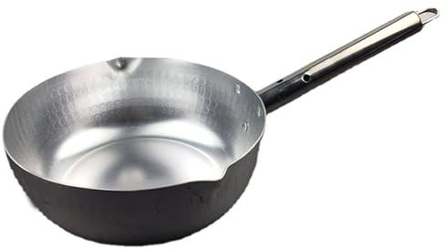 ZPSHYD Yukihira Saucepan with Stainless Steel Handle, Aluminum Alloy, Fast Heating, Traditional Japanese Snow Pan for Home Cooking (20cm)