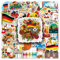 Germany Aufkleber 50 Stück Lustige Outdoor Reise Sticker für Laptop Auto Koffer Skateboard Scrapbook Gepäck Telefon Gitarre,Wasserdicht Vintage Deutschland Landschaftliche Aufkleber für Erwachsene