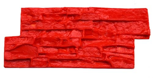 Innovz Beton Stempel Naturstein-Betonwand-Blockstempel, Wandbetonstempel-Beschaffenheitsmatten, Antike Backstein-Zement-Prägeform, Wanddekorformen 11 Stile (Color : Wall 3)