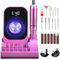 Ponceuse pour Ongles Professionnelle 40000 RPM, Urbuti 12 en 1 Lime à Ongle Electrique 4000 mAh avec Écran LCD, Vitesse Réglable, Silencieuse, Ponceuse Manucure Portable pour Salon/Maison (Violet)