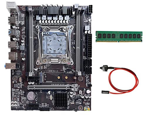 AMIUHOUN X99 Scheda Madre LGA2011-3 Computer Scheda Madre Supporto Xeon E5 V3 V4 Series CPU con DDR4 4G 2133Mhz RAM+ Switch