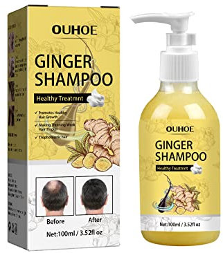 Natürliches Shampoo für Starkes Haarwachstum, Ingwer Shampoo, Shampoo And Treatment, Haarwuchsshampoo Gegen Haarausfall, Nahrhaft Haarwachstum Beruhigend Shampoo Für Juckende Trockene Kopfhaut