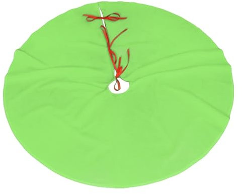 Gonna per albero di Natale verde chiaro, tinta unita, 122 cm, perfetta per Natale, Halloween, feste di festa, decorazione della casa