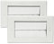 Evoges Brush Faceplate White Brushplate Wall Plate (Pack of 2, 2 Gang Double)