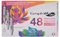 GRAPH’IT GO Set de 48 Marqueurs acrylique double pointes - Pointe pinceau et ogive - Encre à base d’eau - Tout support - Assortiment de couleurs pour Coloriage Mystère