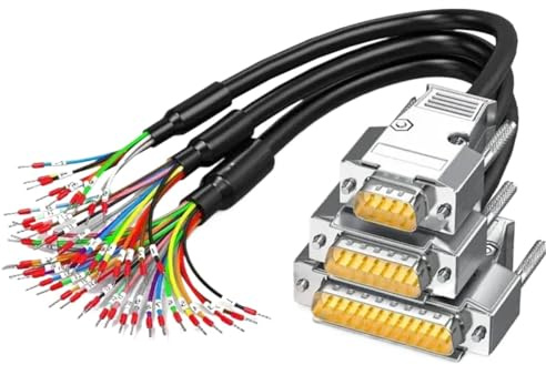 1 Stück DB9 DB15 DB25 Serielle Anschlussleitung mit Anschlussnummer Rohr 9/15/25/37 Pin-Draht DB37/25/15 Parallelanschluss-Verbindungskabel(DB15-PF,1 Meter)