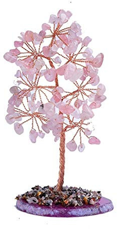 L'albero di cristallo Albero di cristallo di cristallo di quarzo rosa naturale albero di cristallo Bonsai Soldi for ricchezza e fortunato Gem Tree Guarigione decoratore di Natale Alberi di cristallo(B