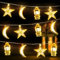 BITOYO Ramadan Lichterkette, 1.65m 10 Led Lichterkette Ramadan Deko, Gold Halbmond Sterne Stil Licht, Eid Mubarak Dekoration Ramadan Laternen, für Ramadan Party, Außen Innen Zu Hause Und Als Geschenk