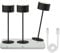 ENOVALITE 3x LED Akku Tischlampe kabellos mit Ladestation und Touch, Dimmbar, Warmweiß Neutralweiß Kaltweiß einstellbar - IP44 Tischleuchte Outdoor wiederaufladbar, Nachttischlampe, schwarz