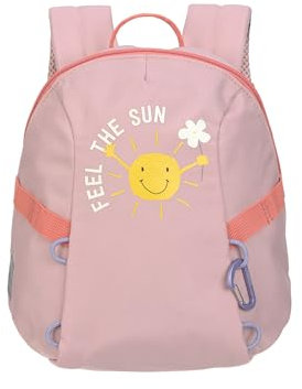 LÄSSIG Kleiner Kinderrucksack für Kita Kindertasche Krippenrucksack mit Brustgurt 3,5 Liter/Tiny Backpack Outdoor Sunshine peach