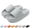 HEOAARG Ciabatte Uomo Donna Casa Comode Slide Pantofole a Nuvola Antiscivolo Ciabatte Piscina Morbide Ciabatte Aperte Estive Leggero Ciabatte Doccia Spiaggia Interno Esterno，Grigio,42-43 EU