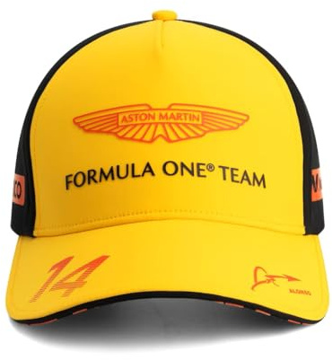 Aston Martin F1 2025 Sonderedition Barcelona Kappe Gelb - Einheitsgröße