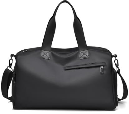 flintronic Sporttasche Damen Herren mit Schuhfach & Nassfach, Sport Travel Bag Weekender Damen für Reisen Gym Yoga, Handgepäck Tasche für Flugzeug, 39 * 20 * 23cm - Schwarz