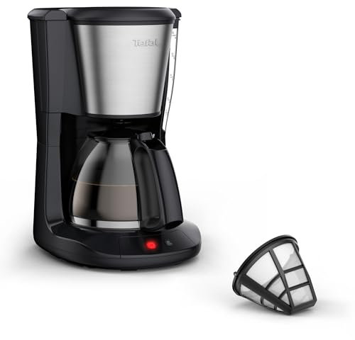 Tefal Subito, Cafetière filtre, Fonction de maintien au chaud en option, Filtre permanent réutilisable, Design moderne, CM5S1DE0