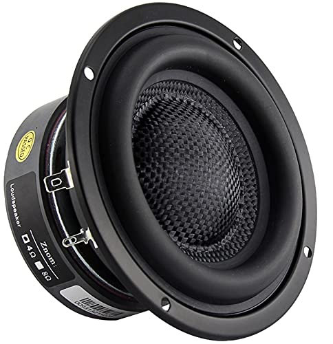 SUBWOOFER DE 50 W, 4 OHMS Y 8 OHMS para woofer DE 4 Pulgadas para Altavoz BACIN BACILITY DE Fibra DE Vidrio para Altavoces Bajos de Larga Distancia para Cine en casa
