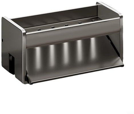 LYNDMBD - Colador de fregadero de cocina sin frente resistente a los arañazos, diseño elegante de soldado, duradero y funcional (gris)