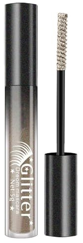 Lash Diamond Glitter Mascara,Glitzer Mascara für Wimpern,Glänzende Wimperntusche mit Diamant Bunte Perlglanz für Atemberaubende,Anhaltende und Wasserdicht Wimpern,Charmante Augen Make up (Gelb)