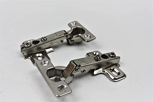 HKB ® 2 Stück Minimat 4 Federscharniere 95°, ø 26 mm, vorliegende, aufliegende Türen, mit Kreuzmontageplatte und Schrauben, Hersteller Hettich, Artikel-Nr. 9014