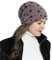 DonDon Mütze Damen Wintermütze Slouch Beanie gefüttert mit Stern Print braun