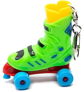 Miniblings Rollschuh Schlüsselanhänger grün Inlineskates Rollerskates Sport Skate - Handmade Modeschmuck I I Anhänger Schlüsselring Schlüsselband Keyring