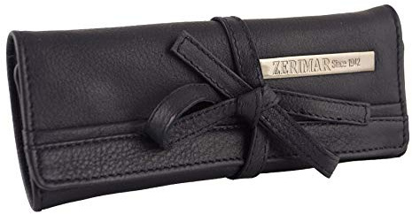 Zerimar Smyckeskrin | Läder Smyckesrulle | Reseskrin | Rulle för resor | Storlek: 18,8 x 16,3 cm