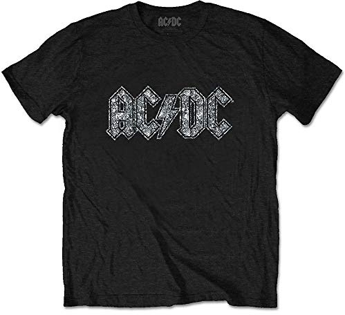 AC/DC T-Shirt Diamante Classic Band Logo New Official Unisex Black