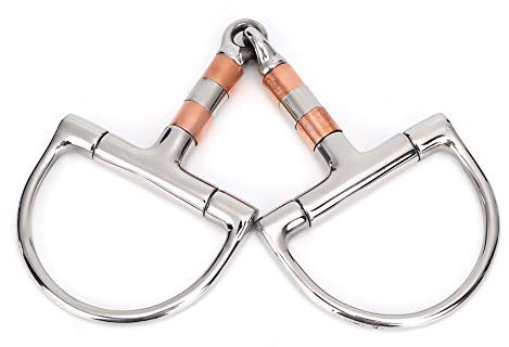 Pferdering Trense Edelstahl Kauen Französisch Link Lose Ringdicke Bit Lose Mund Bit Roller mit Kupfer & Edelstahl Rollen für
