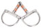 Pferdering Trense Edelstahl Kauen Französisch Link Lose Ringdicke Bit Lose Mund Bit Roller mit Kupfer & Edelstahl Rollen für
