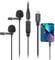 BOYA Double microphone cravate Lightning pour iOS iPhone 11 Vlog, 6 m, BY-M2D, micro universel à revers double tête avec adaptateur de prise Lightning pour iPhone 11, 10 x 8, 7, Mac, YouTube, vidéo,
