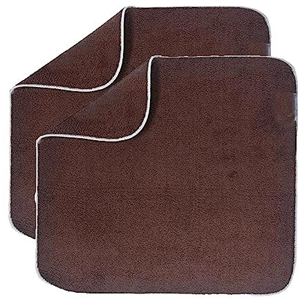 Microfibre Dish Drying Mats Super Absorbent Drying mat for Dishes Super Absorbent 40cm x 46cm 2 Pack Brown