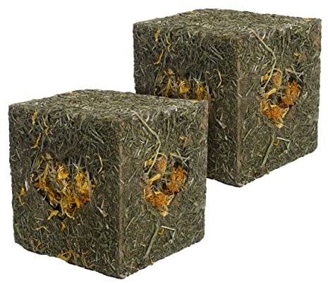 Rosewood Naturals I Love Heu-Futterwürfel, Kleintier-Leckerli und Nagespielzeug für Kaninchen, Meerschweinchen, Chinchillas, Degus, Hamster, Rennmäuse, Mäuse und Ratten – Medium (2 Stück)