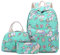 NANANA Multifunktionaler Schulrucksack Set Motiv Rucksack 3-teiliges Set mit Wärmeisolierter Lunch-Tasche und Bleistift-Tasche, Kinder Reisen Laptop Bookbags Casual Daypack, 30x13x43cm,#2
