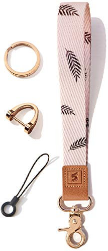 SENLLY Armband Schlüsselanhänger Kurz, Originellem Musterdesign Schlüsselband für Schlüssel