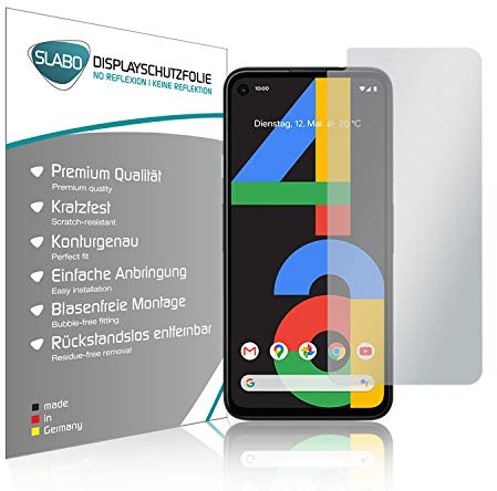 Slabo 4 x Displayschutzfolie für Google Pixel 4a Displayfolie Schutzfolie Folie Zubehör No Reflexion MATT