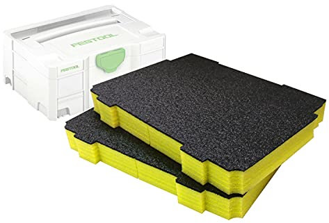 Shadow Foam Systainer-Einsatz [Doppelpack] für Festool und Tanos Systainer | Schaumstoff für modulare Systeme | Ideal für Lean, 5S, Kaizen & Custom Organizer (50mm, Gelb)